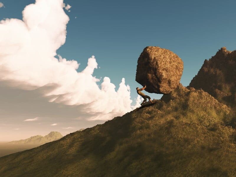 Getting people to think differently about service management sometimes feels like you are pushing a very large rock uphill