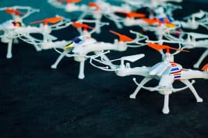 Drones Squadron Toy On A Wooden Floor