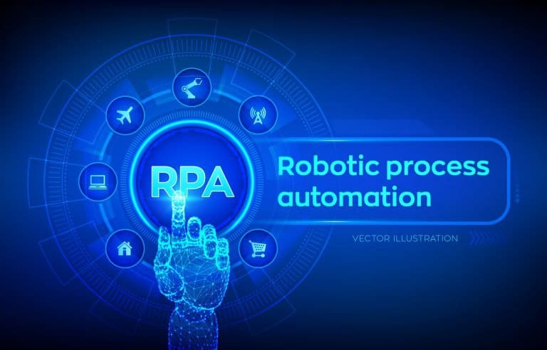 Rpa Robotic Process Automation Innovation Technology Concept On