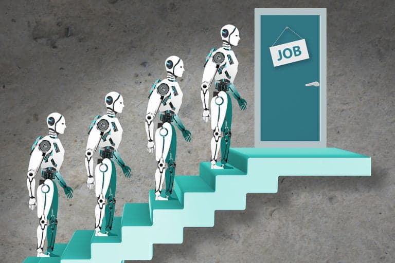 Robots queuing up for job