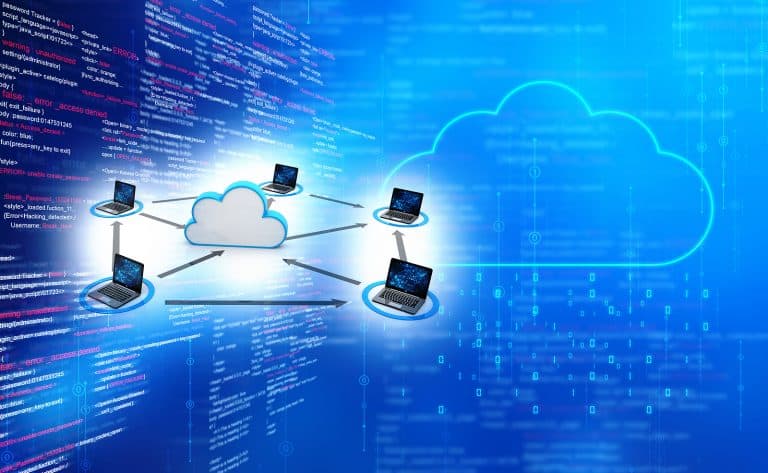 3d Rendering Cloud Computing Concept, Cloud Internet Technology