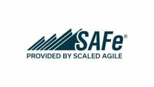 SAFe logo from Scaled Agile over a white background.
