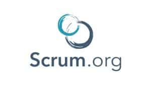 Scrum.org logo over white background.